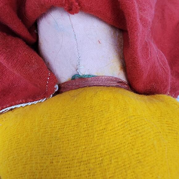 Red Riding Hood Doll Cloth 13” Colleen Rogark Irish Estimated to be 1940's - Picture 6 of 8